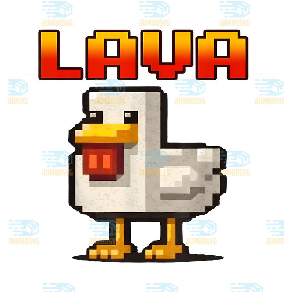 Lava-Pixel-Chicken-Gamer-Png
