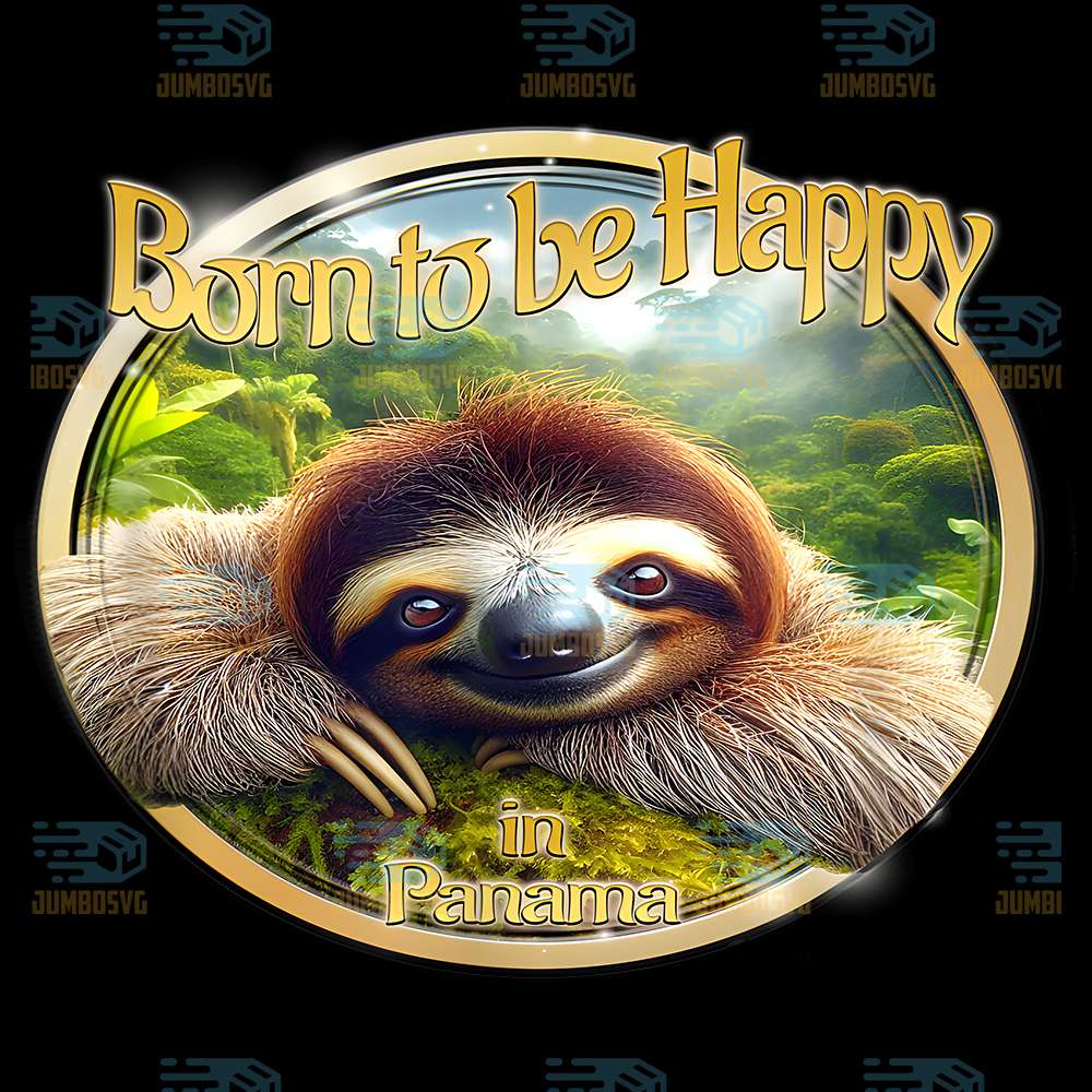 Lazy-Sloth-Born-To-Be-Happy-In-Panama-Png