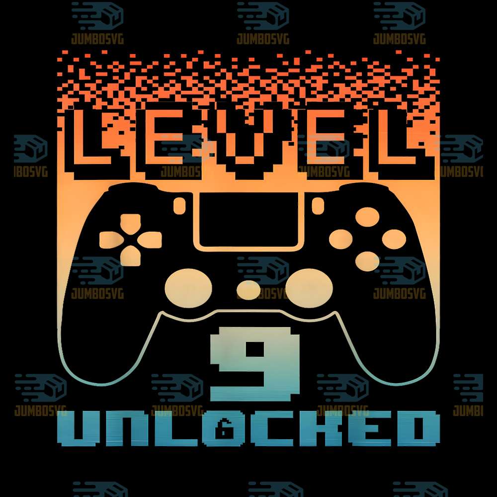 Level-9-Unlocked-Gamer-9-Year-Old-Png