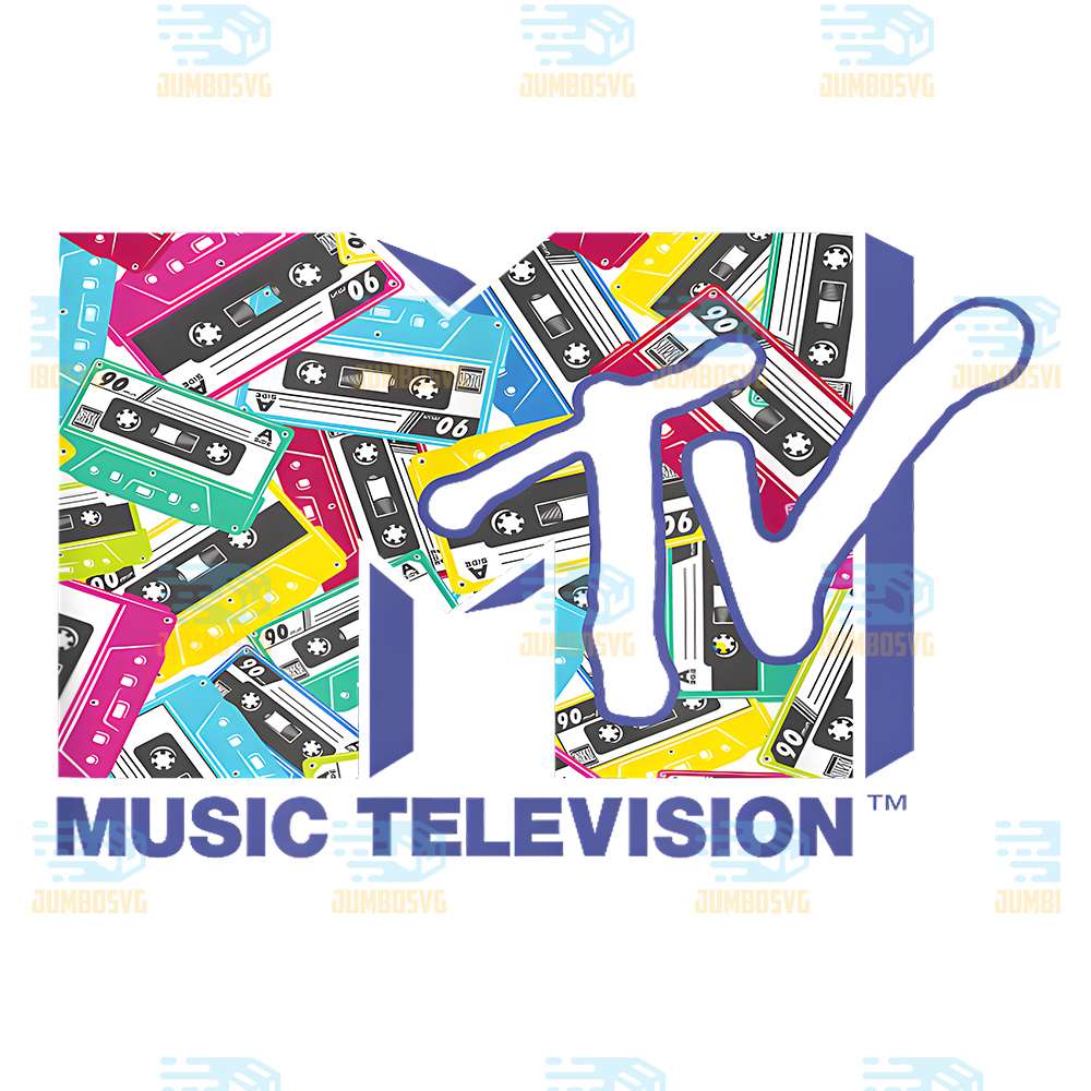 MTV-Music-Television-The-Classic-80s-Cassette-Tapes-Png