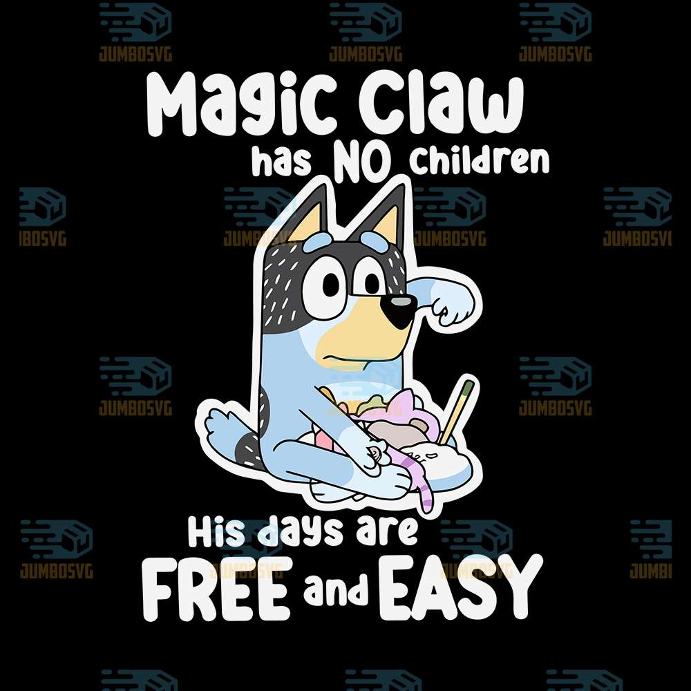 Magic-Claw-Has-No-Children-His-Days-Are-Free-And-Easy-Bluey-Dad-Png