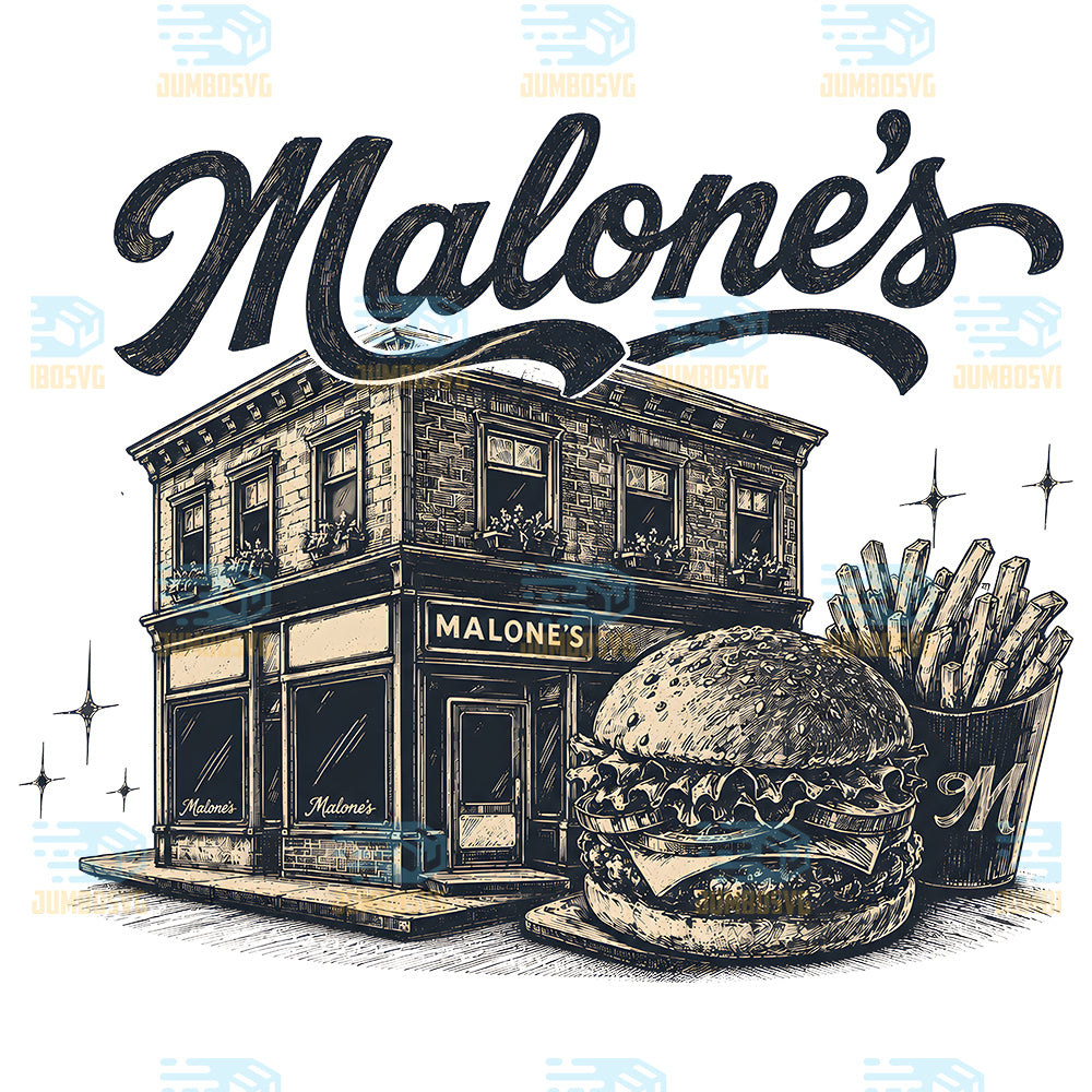 Malone-s-Burger-Restaurant-Vintage-Png