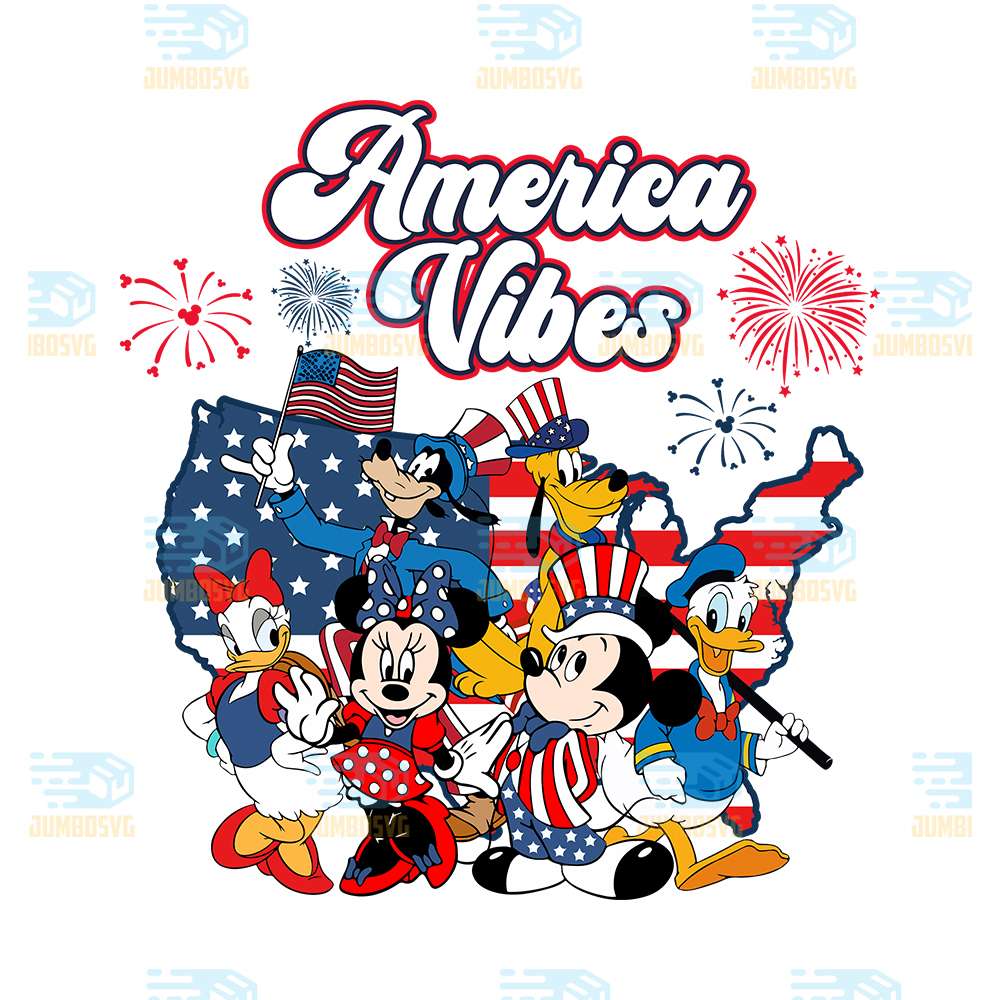 Mickey-And-Friends-America-Vibes-Map-4th-Of-July-Png