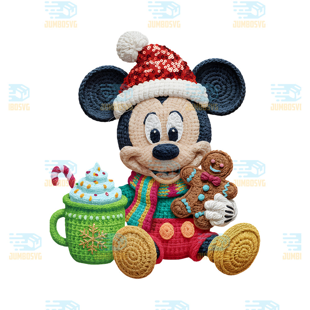 Mickey-Crochet-Christmas-Png-Cute-Yarn-Mickey-Hot-Cocoa-Png-Crochet-Gingerbread-Mickey-Png-Holiday-Cocoa-Christmas-Png