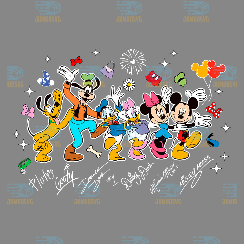 Mickey-Friends-Signature-Characters-Png