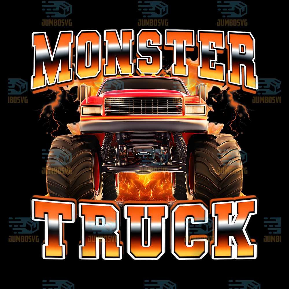 Monster-Truck-Offroad-Flames-Png