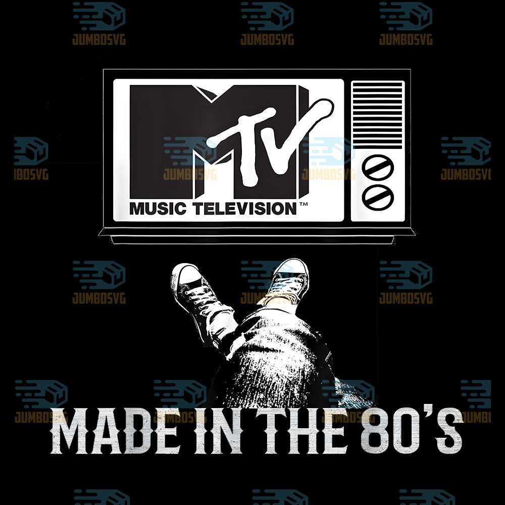 Mtv-Music-Television-Made-In-The-80-s-Png