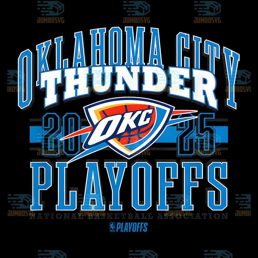 NBA-Oklahoma-City-Thunder-2025-Playoffs-Showtime-Png