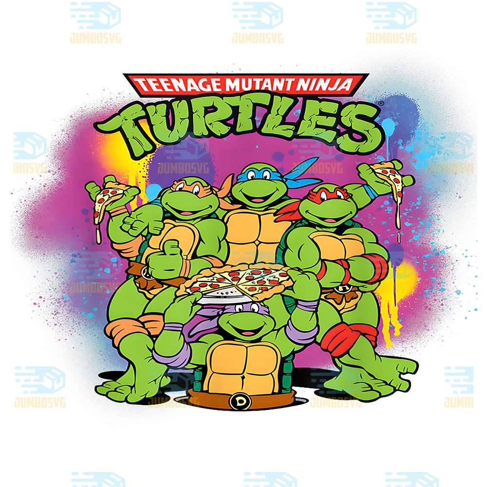 Ninja-Turtles-Original-Teenage-Mutant-Ninja-Turtles-Colorful-Painted-Png