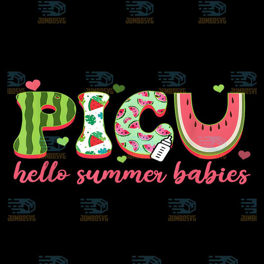 PICU-Nurse-Hello-Summer-Babies-Watermelon-Png