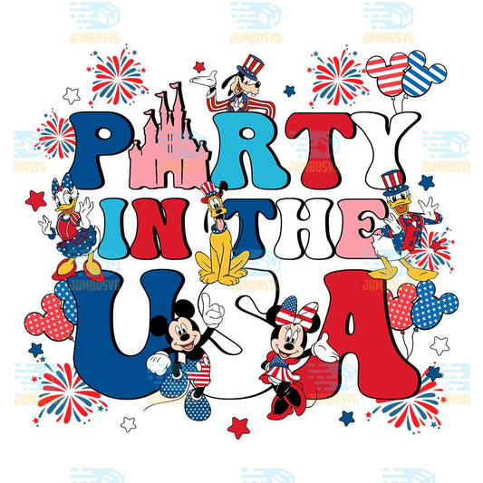 Party-In-The-Usa-Mickey-And-Friends-4th-Of-July-Png