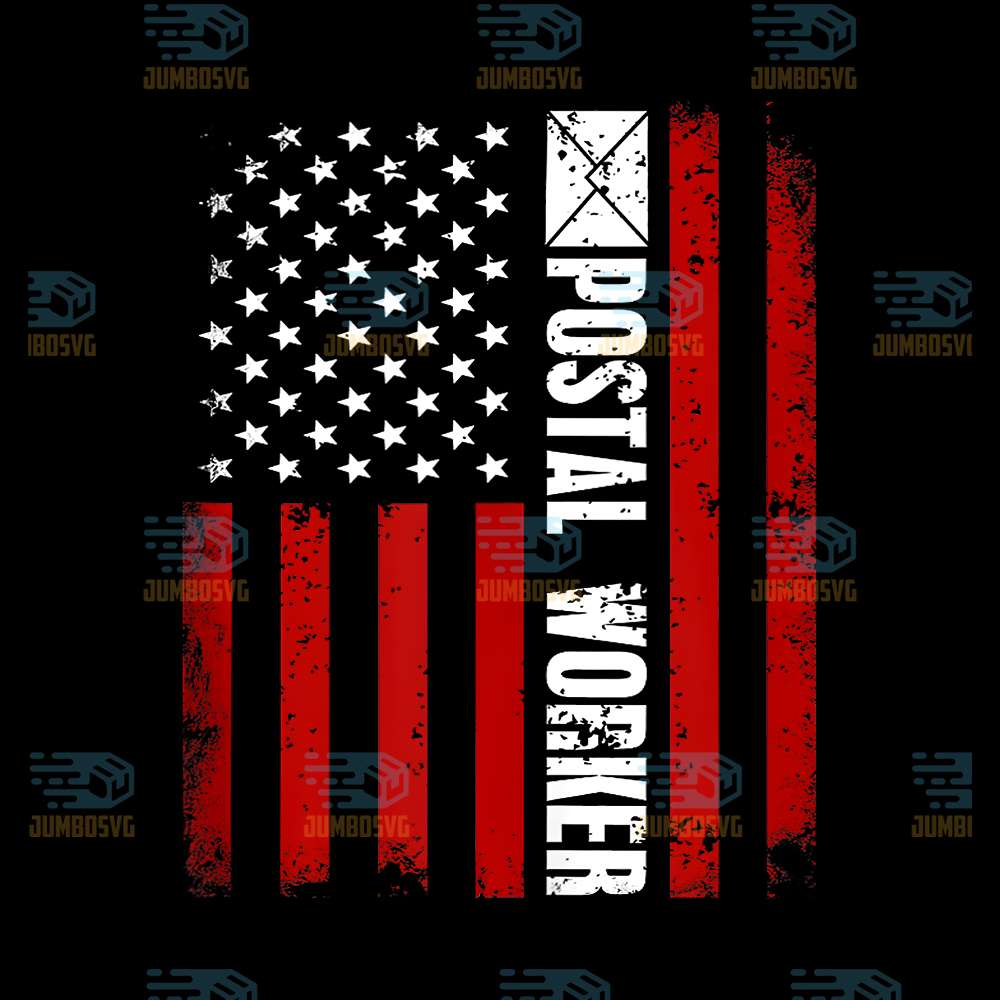 Patriotic-Postal-Worker-American-Flag-4th-Of-July-Mailman-Svg