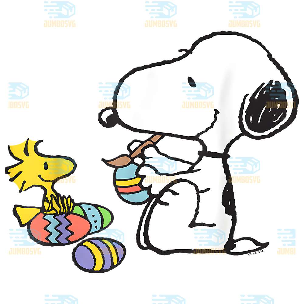 Peanuts-Snoopy-Woodstock-Easter-Egg-Painting-Png