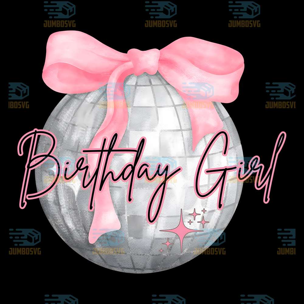 Pink-Disco-Ball-Birthday-Girls-Coquette-Png