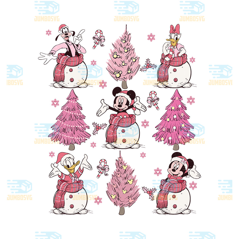 Pink-Mickey-Friends-Snow-White-Christmas-Svg