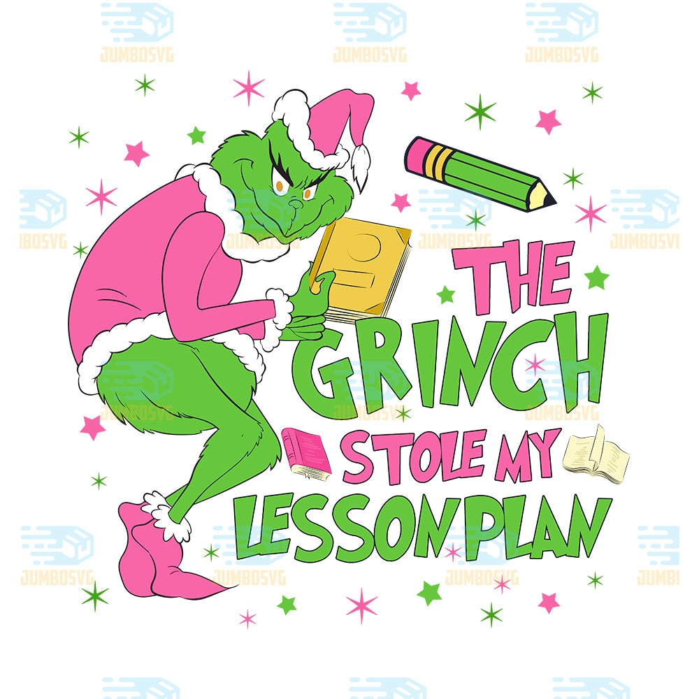 Pink-The-Grinch-Stole-My-Lesson-Plan-Png