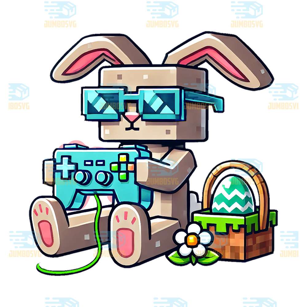 Rabbit-Minecraft-Gaming-Easter-Png