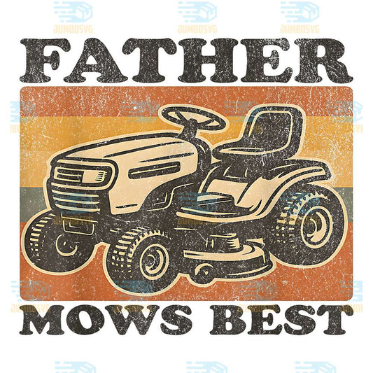 Retro-Father-Mows-Best-Png