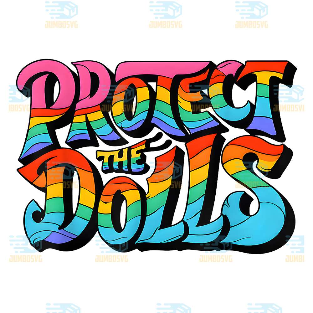 Retro-Protect-The-Dolls-LGBTQ-Pride-Png