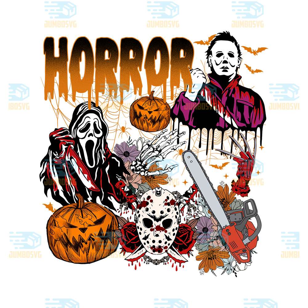 Retro-Spooky-Season-Horror-Halloween-Characters-Png