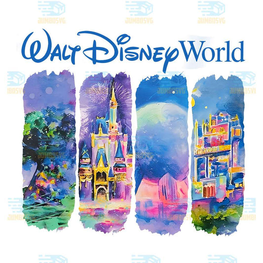 Retro-Walt-Disneyworld-Watercolor-Png