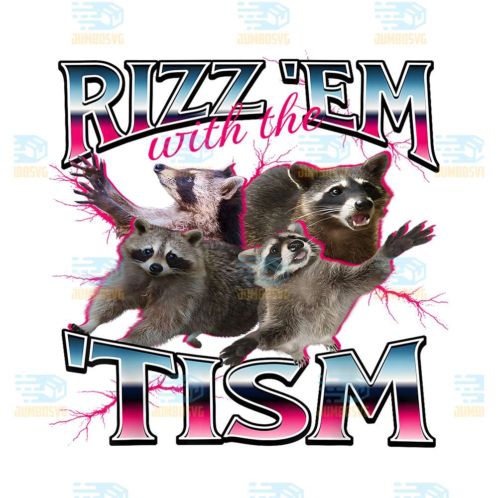 Rizz-Em-With-The-Tism-Meme-Raccoon-Png