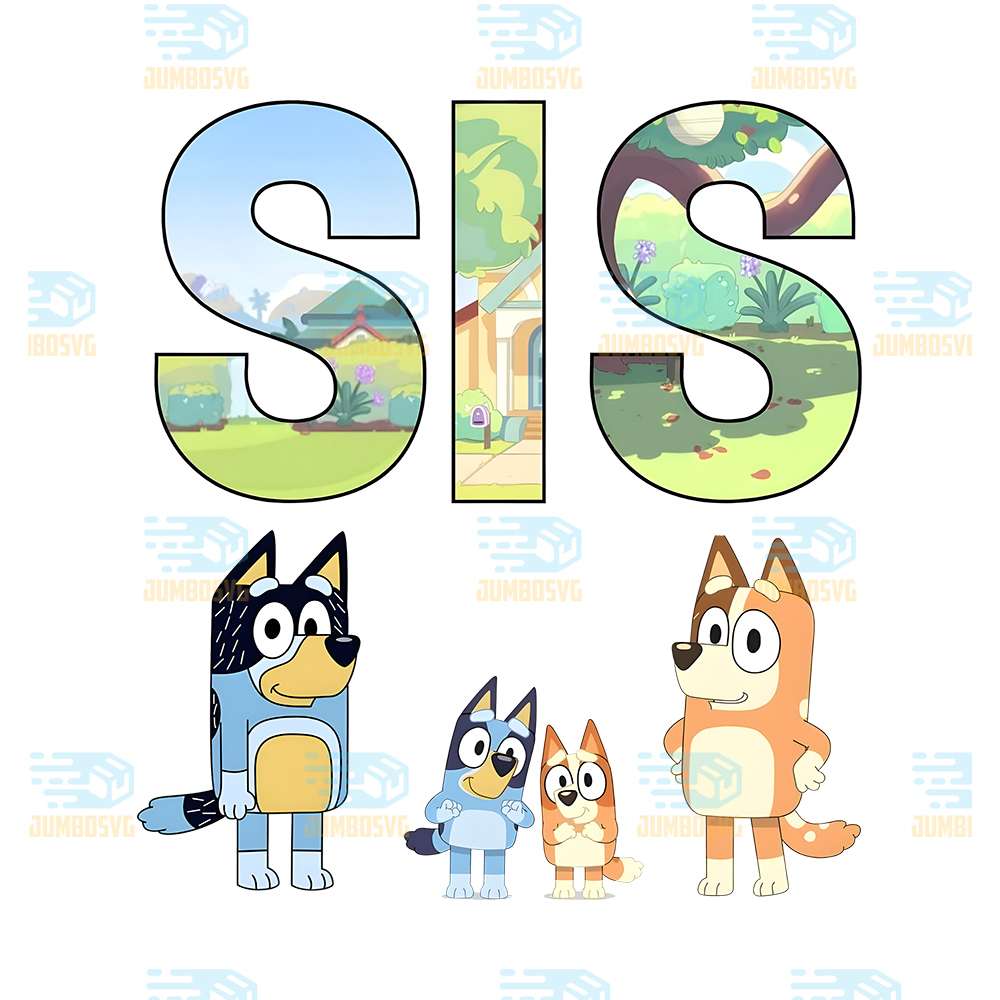 Sis-Family-Bluey-Png