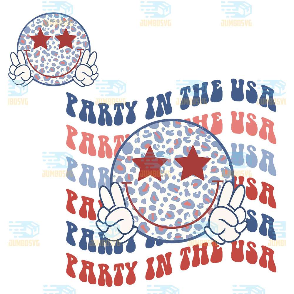 Smile-Party-In-The-Usa-4th-Of-July-Svg