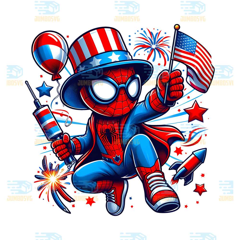Spider-Man-America-4th-Of-July-Png