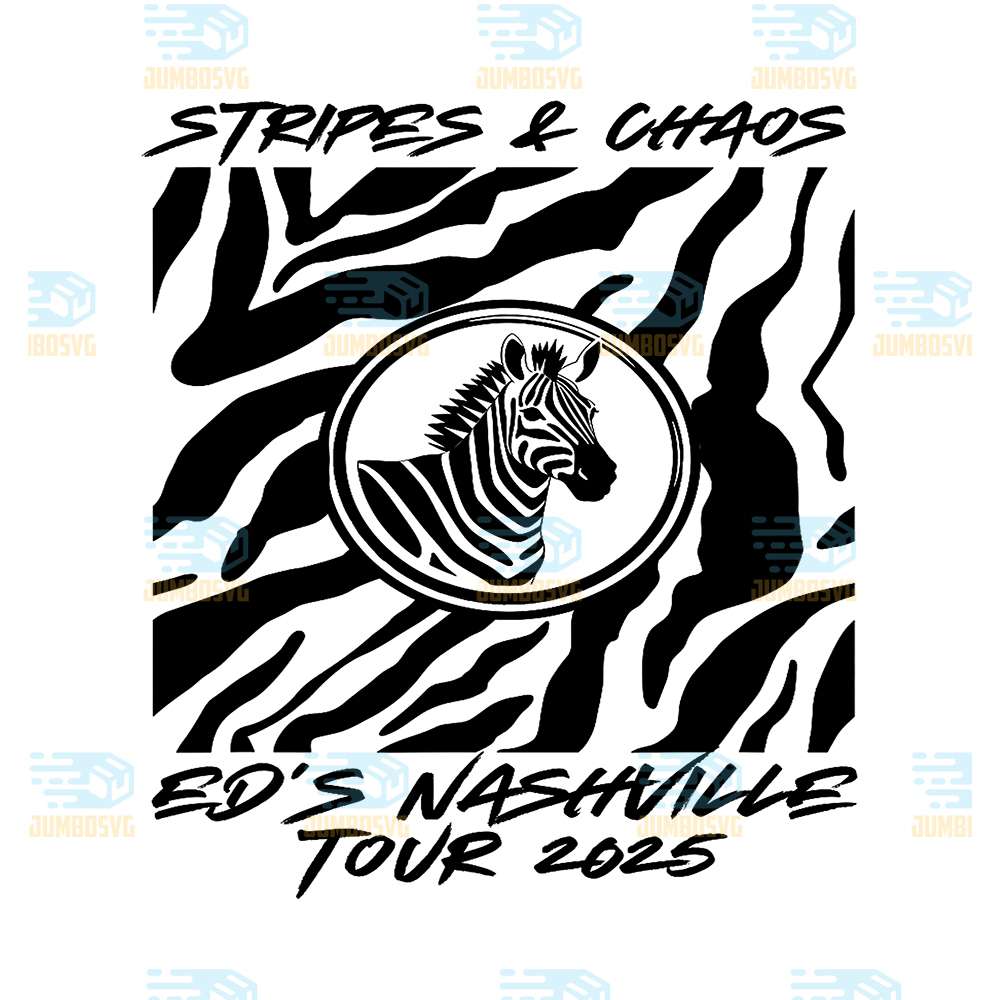 Stripes-And-Chaos-Ed-s-Nashville-Tour-2025-Zebra-Design-Svg