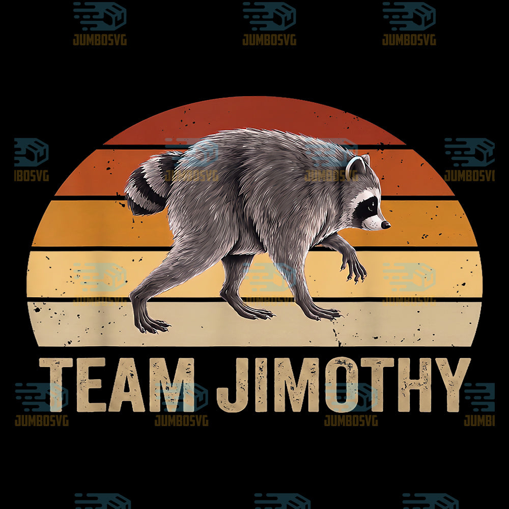 Team-Jimothy-Funny-Raccoon-Viral-Seattle-Meme-Retro-Sunset-Svg