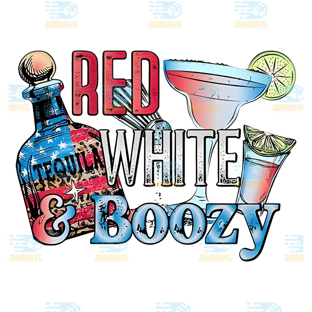 Tequila-Red-White-And-Boozy-4th-Of-July-Png