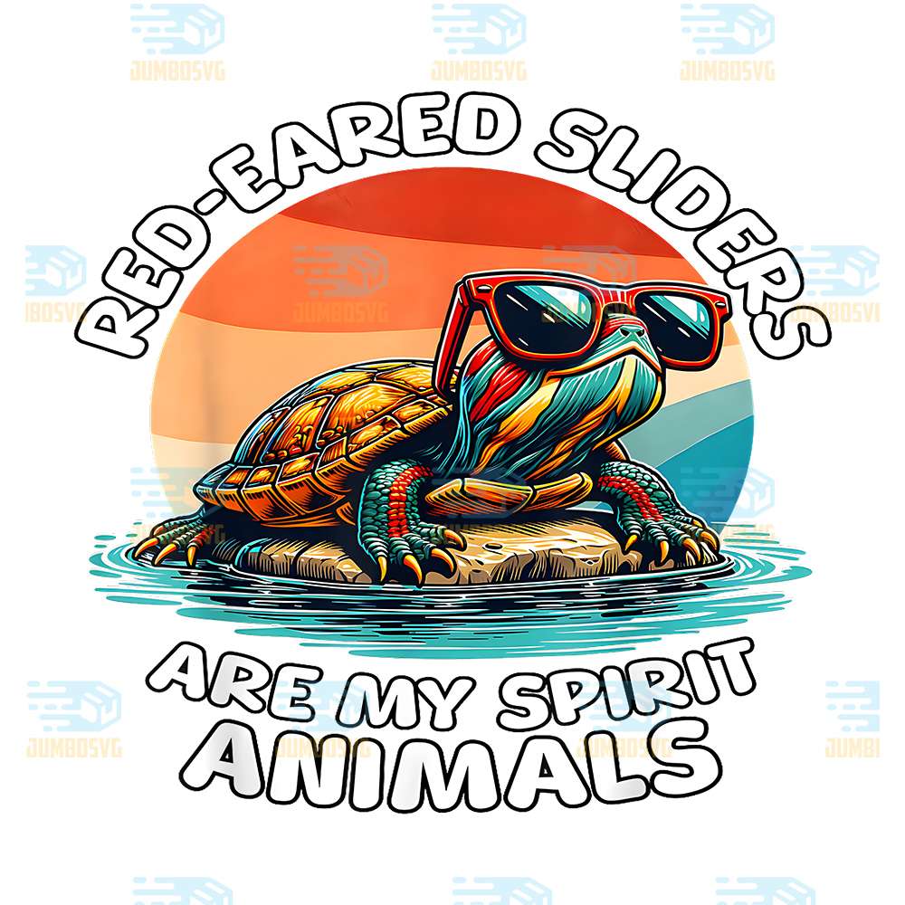 Turtle-Red-Eared-Sliders-Are-My-Spirit-Animals-Png
