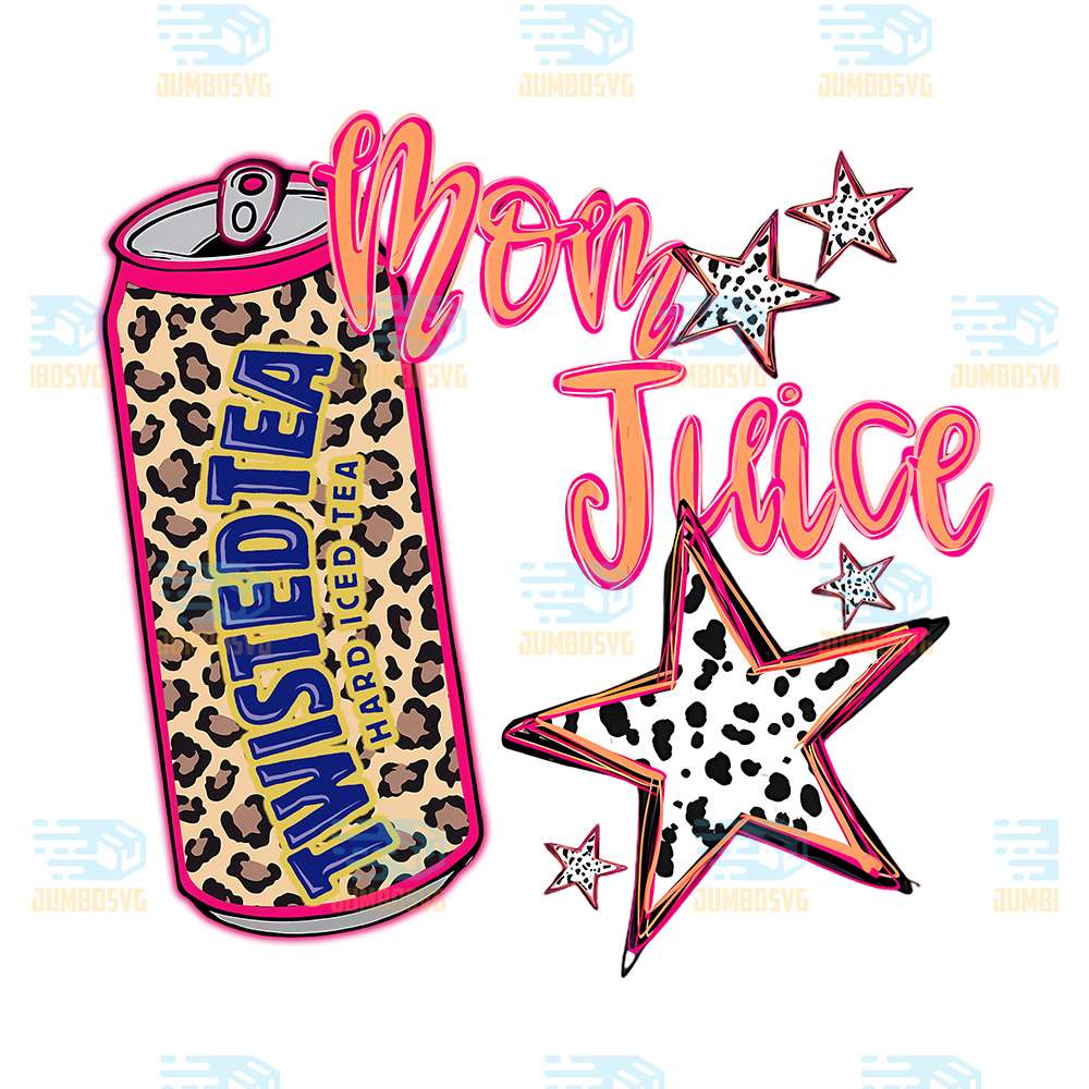 Twisted-Tea-Hard-Iced-Tea-Mom-Juice-Leopard-Star-Png