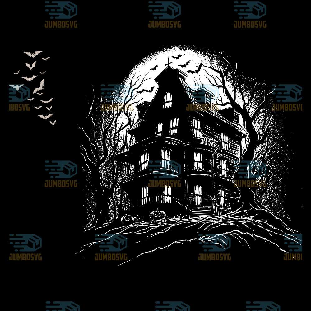 Vintage-Haunted-House-Svg