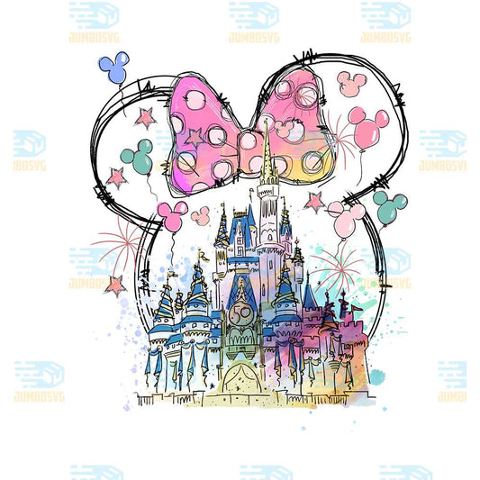 Watercolor-Castle-Minnie-Mouse-Era-Png