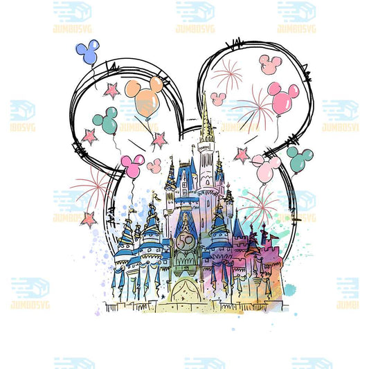 Watercolor-Castle-Mouse-Era-Png