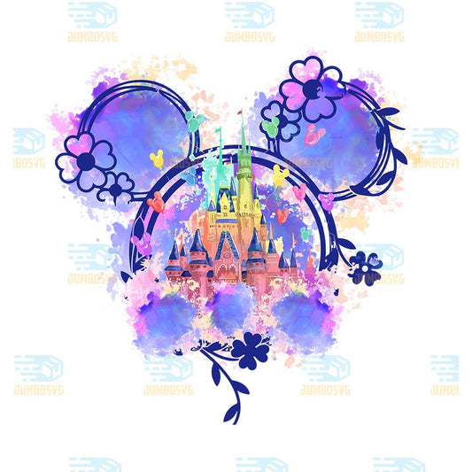Watercolor-Mouse-Ear-Castle-Png