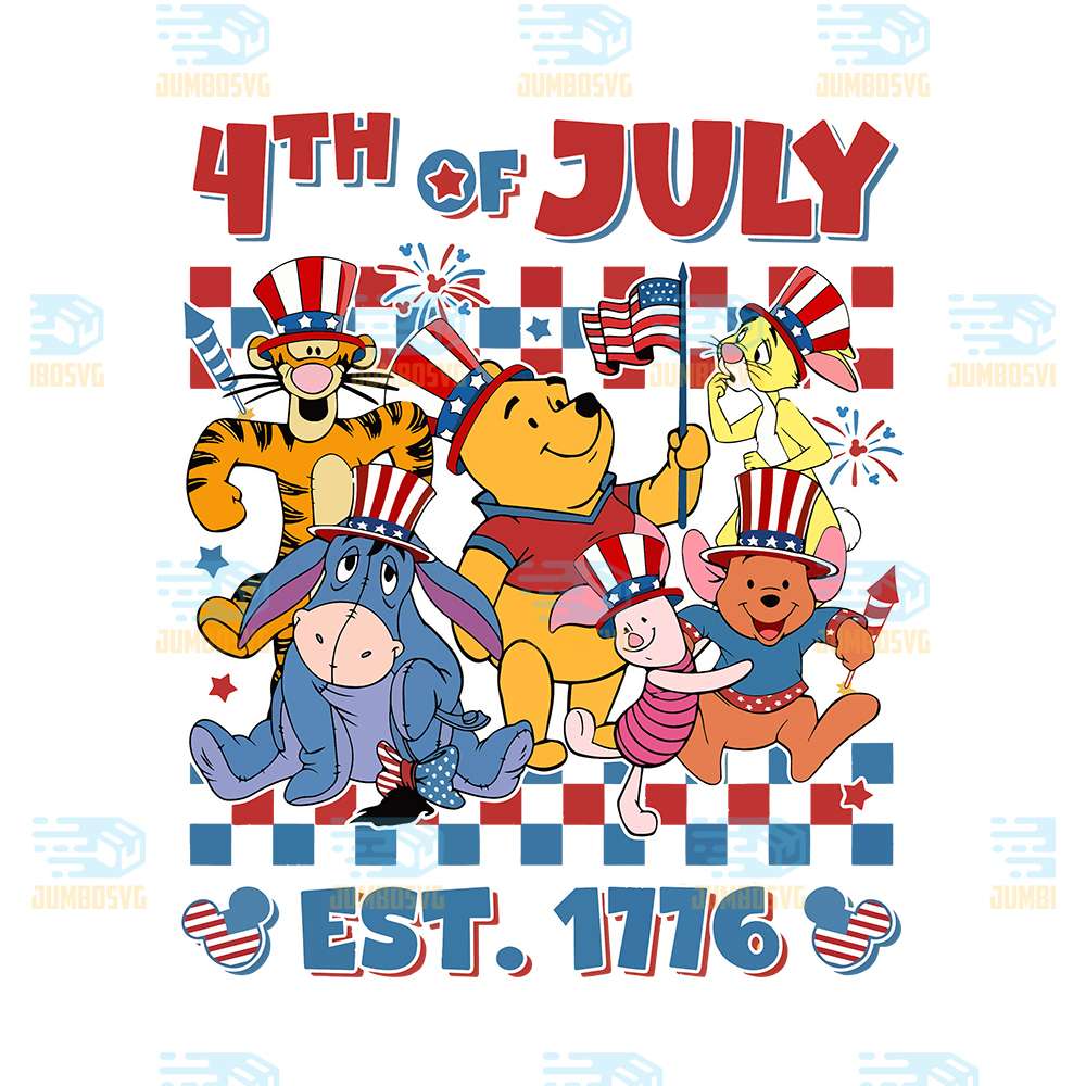 Winnie-The-Pooh-4th-Of-July-Est-1776-Svg