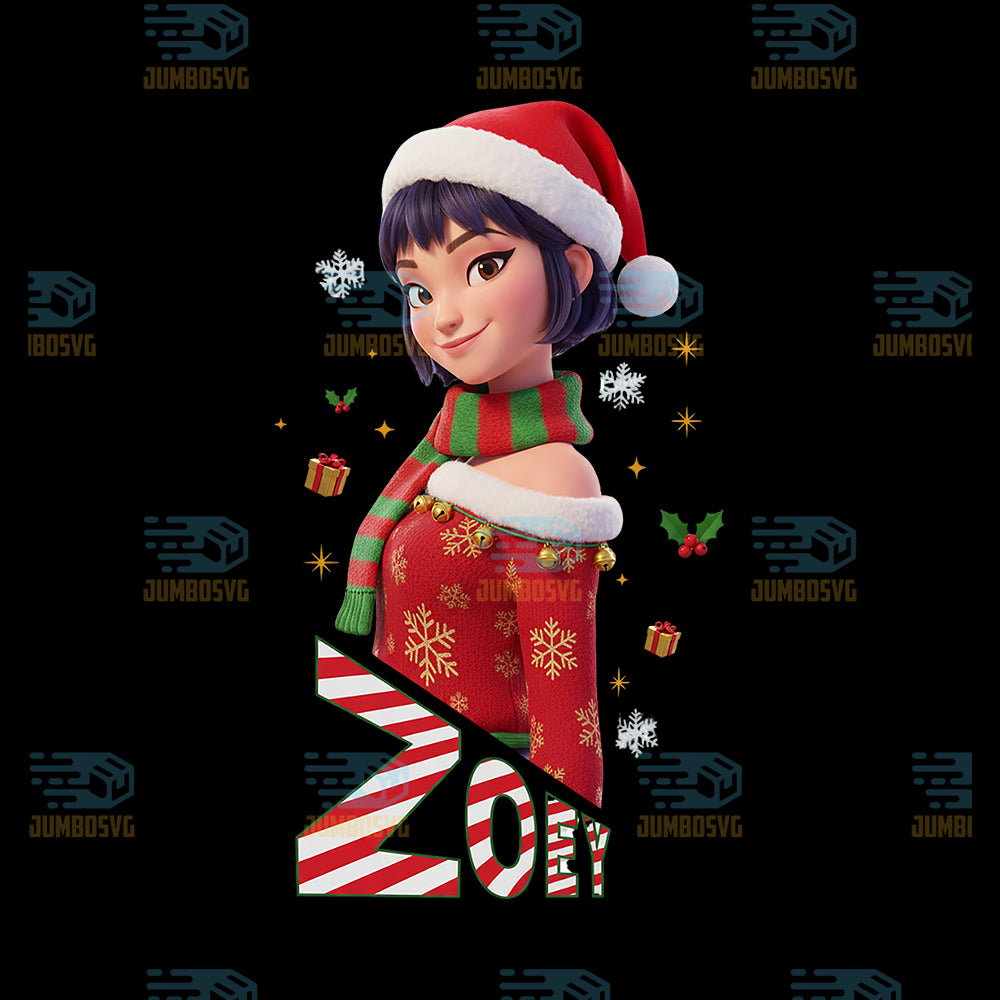 Zoey-Kpop-Demon-Hunters-Christmas-Png