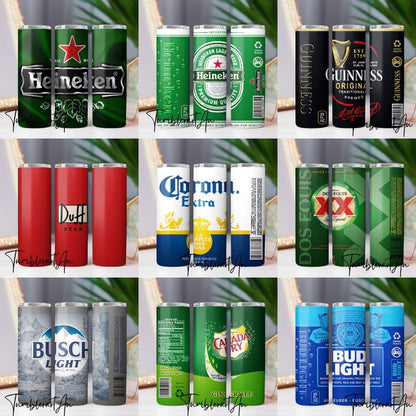 100+ Beer and Soda Tumbler Wraps Bundle, Straight Png Tumbler Template Png Seamless Sublimation Skinny Tumbler Alcoholic Drinks Beer Tumbler