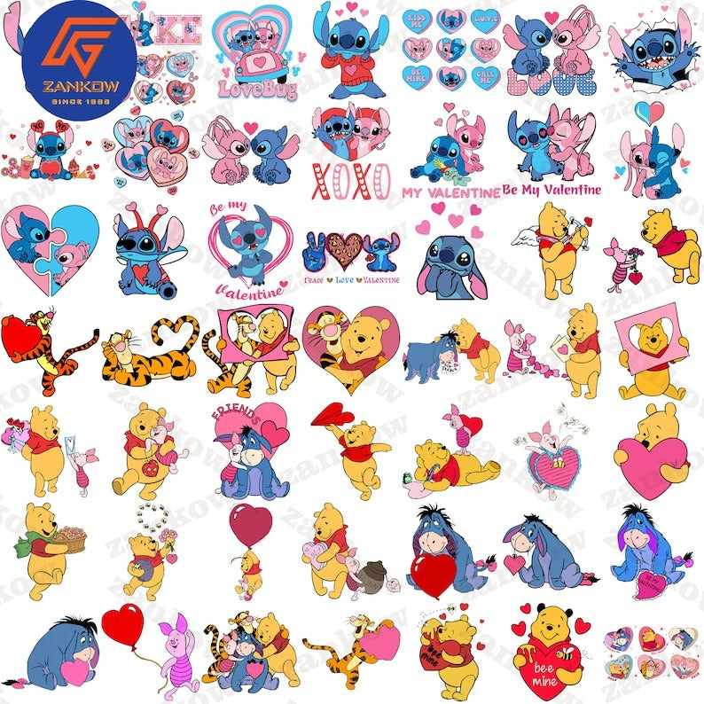 100+ Cartoon Valentine Png Bundle, Valentine Mouse Story Png Bundle, Be My Valentine Png, Mouse And Friend Character Movie Png.1