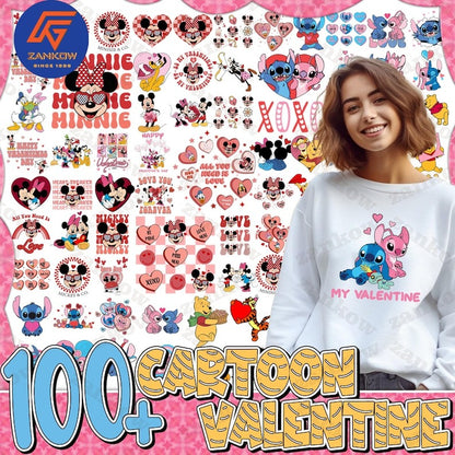 100+ Cartoon Valentine Png Bundle, Valentine Mouse Story Png Bundle, Be My Valentine Png, Mouse And Friend Character Movie Png.1