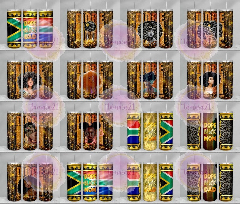 100+ Designs Juneteenth Tumbler Bundle Sublimation PNG, African Woman Tumbler Wrap PNG, Black Women 20 Oz Tumbler Wrap Digital Download