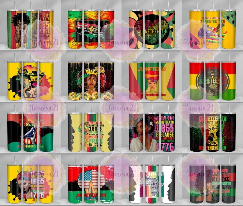 100+ Designs Juneteenth Tumbler Bundle Sublimation PNG, African Woman Tumbler Wrap PNG, Black Women 20 Oz Tumbler Wrap Digital Download