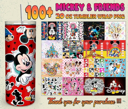 100+ Files Design Mouse Cartoon Tumbler Bundle Sublimation PNG, Mouse Tumbler Wrap PNG, Cartoon 20 Oz Tumbler Wrap Digital Download