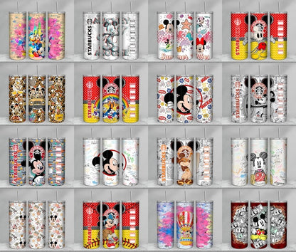 100+ Files Design Mouse Cartoon Tumbler Bundle Sublimation PNG, Mouse Tumbler Wrap PNG, Cartoon 20 Oz Tumbler Wrap Digital Download