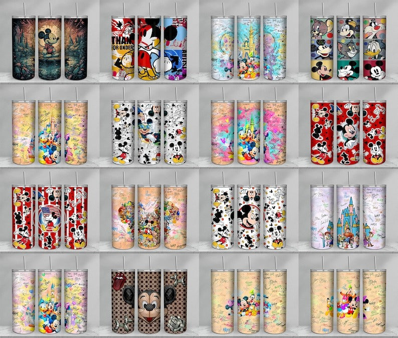 100+ Files Design Mouse Cartoon Tumbler Bundle Sublimation PNG, Mouse Tumbler Wrap PNG, Cartoon 20 Oz Tumbler Wrap Digital Download