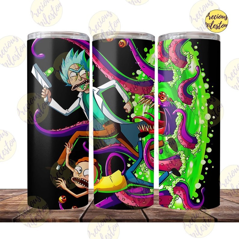 100+ Rick and Morty Tumbler Png, Cartoon Character Tumbler Digital Design, Skinny Tumbler 20oz Design, Instant Download