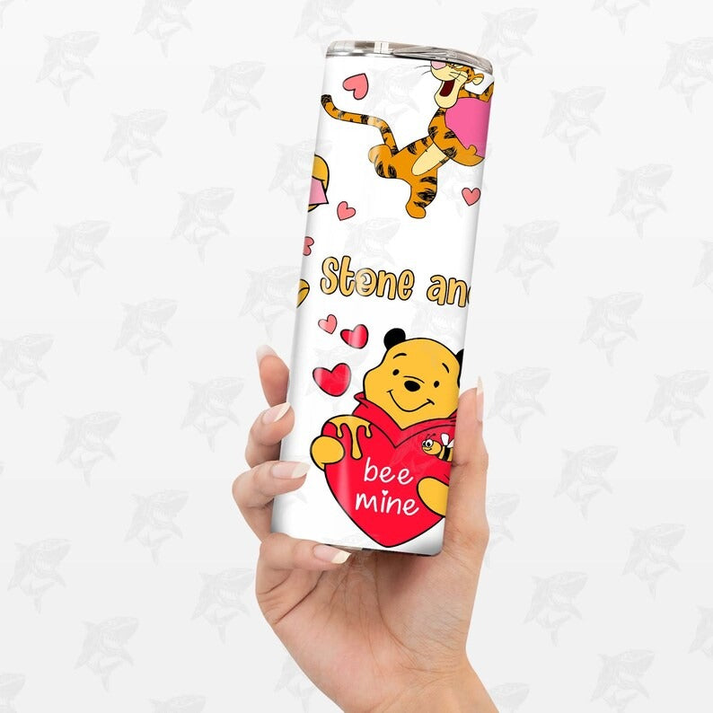 10 CUSTOM Cartoon Valentine Tumbler Design PNG, Glitter Valentine Tumbler Wraps, Nightmare Couple 20oz Tumbler, Digital Download